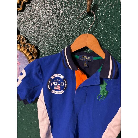 Polo Ralph Lauren Boys Ocean Challenge 3 Polo Sz 8/Small - Picture 2 of 3